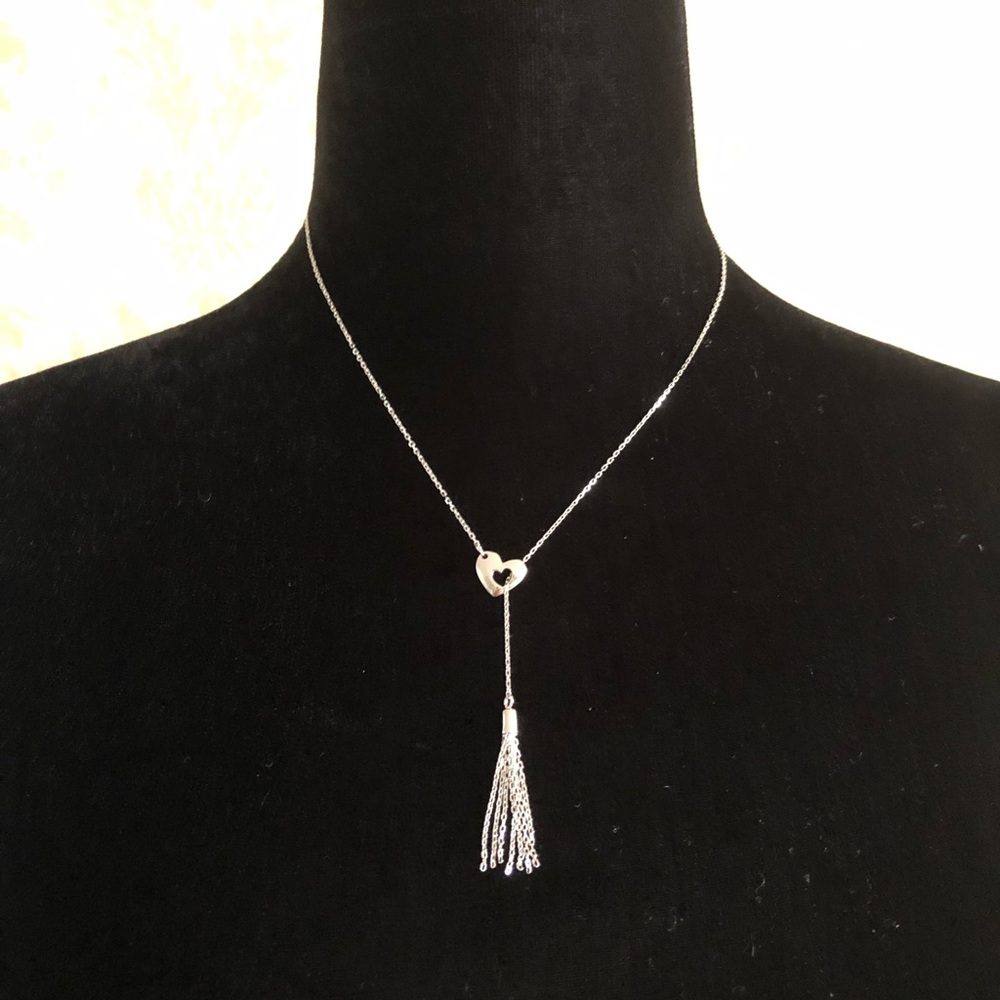 NWOT Sterling silver heart necklace